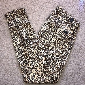7 For All Mankind Leopard Skinny Jeans EUC